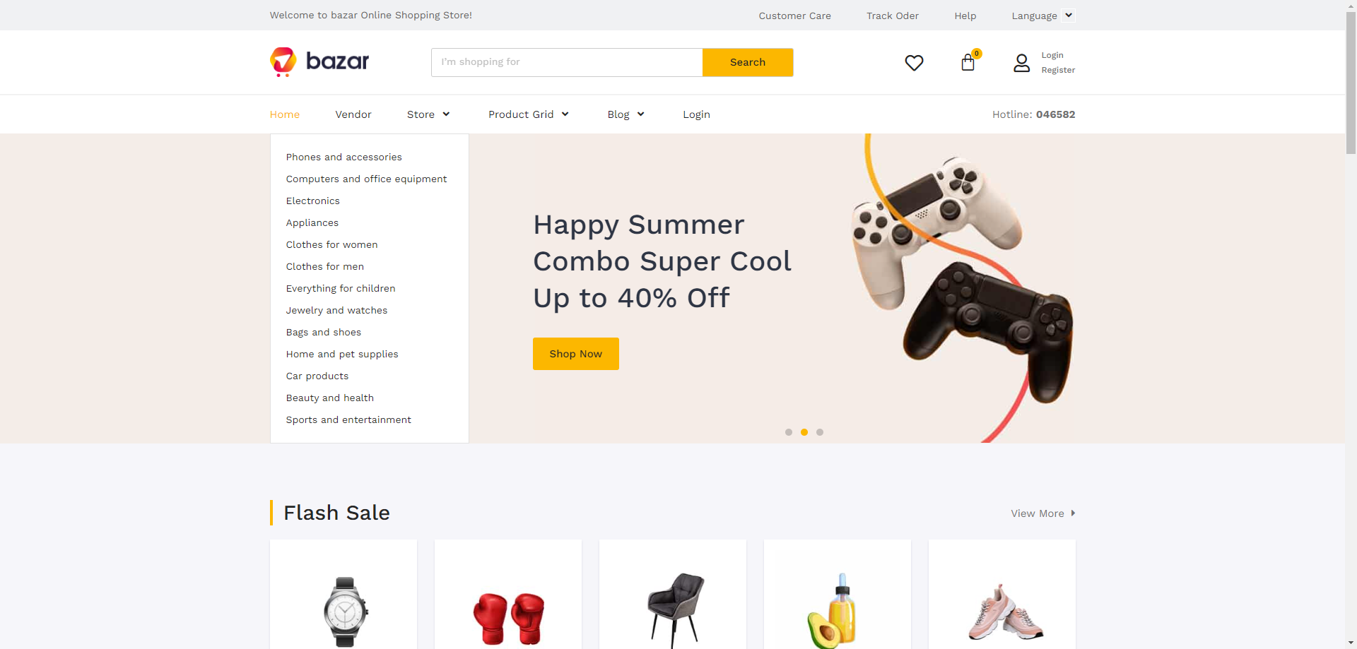 Bazar - Shopping HTML Template