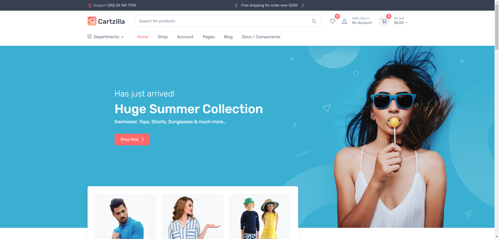 Cartzilla - Digital Marketplace & Grocery Store Template