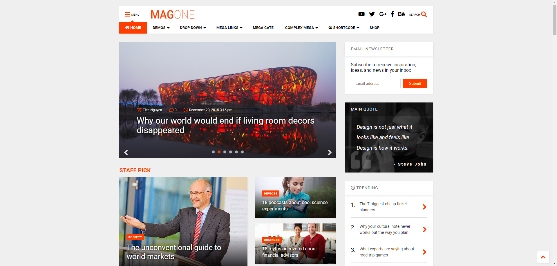 MagOne - Responsive Magazine Template