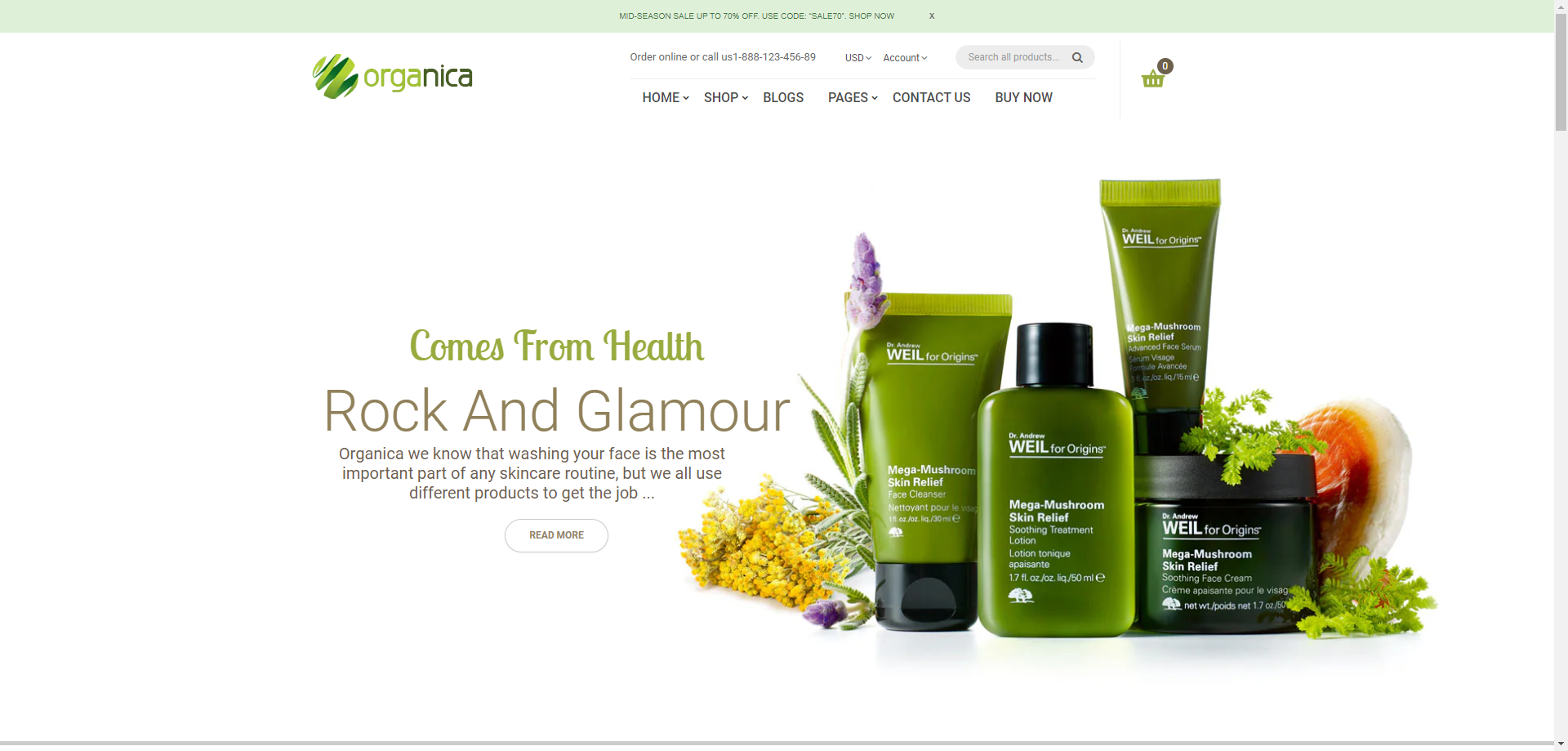 Organica - Organic Store E-commerce Template